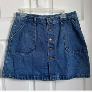 Skirt denim YIMEIXUAN Jeans Y2K blue cotton blend women size Medium mini